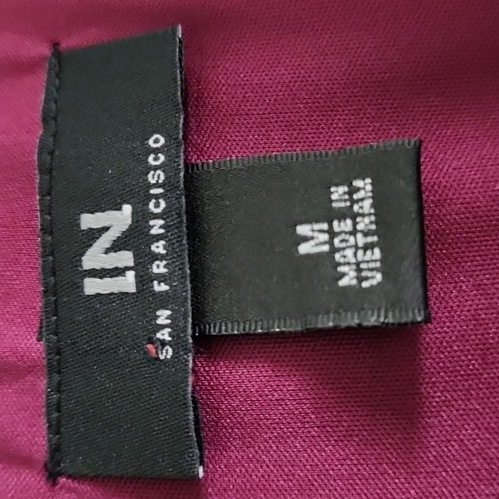 I.N. Burgundy  special Occasion dress  Sz Med Mini dress - Picture 4 of 10